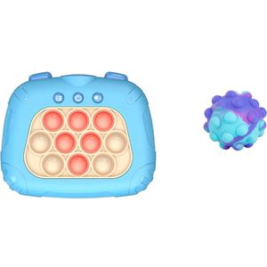Quick Push Pop-it Game Controller - Motoriek Speelgoed Voor Volwassenen en Kinderen - Puzzelspel Concentratie en Reflexen Verbeteren - Anti Stress Fidget Pop-it Speelgoed | Blauw