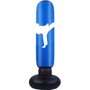 Nivard Bokszak Staand - Stootzak - Kickboks Zak Volwassenen - Punching Bag - Boxzak - Bokspaal - Sport - Blauw