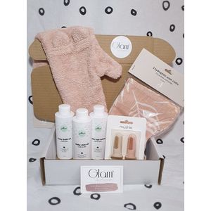 Geboorte Giftbox Blush - Kraampakket - 6 artikelen - Jollein - Mushie - Roze - Kraamcadeau - Newborn - Baby Geschenkset - Babyverzorging