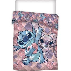 Disney Lilo en Stitch Sprei, Stitch & Angel - eenpersoons - 140x200 cm - Polyester