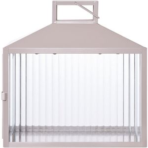 Lucca Lantern Beige/grijs, metaal/glas