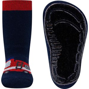 Ewers Antislipsok - Rode Brandweerauto - Donkerblauw&Rood - Siliconenzool-23/24