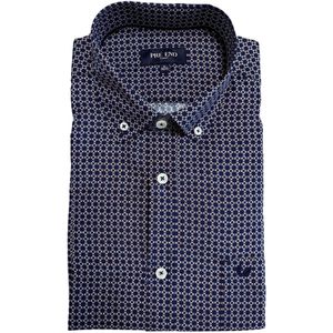 Pre End Overhemd - Lange mouw - Regular fit - Navy - Strijkvrij - Maat XL