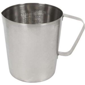 Maatbeker - RVS Mat - 1L - Zilver - Professionele Kwaliteit
