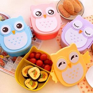Uil Vormige Lunchbox Met Compartimenten Lunch Voedsel Container Met Deksels -Draagbare Bento Box Voor Kinderen School
