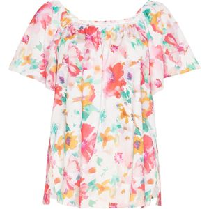 Usha - Blouse - Gemengde Kleuren - Wijde Blouse - Bloemenprint
