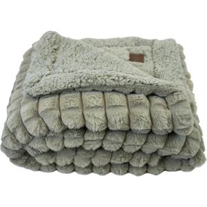 Zest - Fleecedeken - Taupe - Dubbele Zachte Vachtzijde - 150 x 125 cm