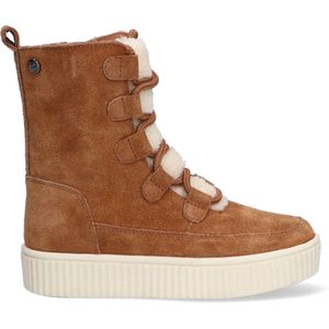 Braqeez 422634-413 Meisjes Veterboots - Bruin - Suède - Veters