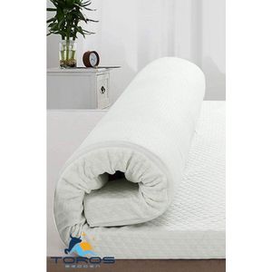 Topmatras Ergonomisch - Topper Hotel XL - HR Koudschuim 9cm dik° Topdek - Comfort Bamboo Tijk - STEVIG - 90x200 - Anti Bacterieel - Gratis Retour - Actie !!!