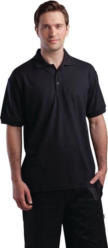 Unisex Poloshirt - Zwart - Slijtvaste Polyester Katoen - A735-L