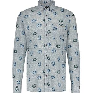 BlueFields Overhemd Shirt Ls Print Slub 21434040 1153 Mannen Maat - 3XL