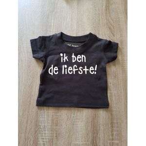 Baby shirt met opdruk ''ik ben de liefste''