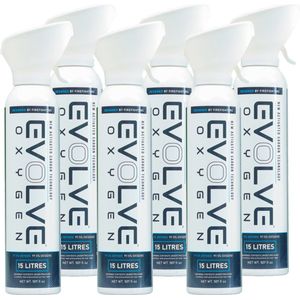 Evolve Oxygen 6x 15L - Pure Zuurstof (97%) - Zuurstoffles - 90L