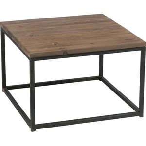 J-line - Bijzettafel Hout/met Bruin+zwartx60x41cm