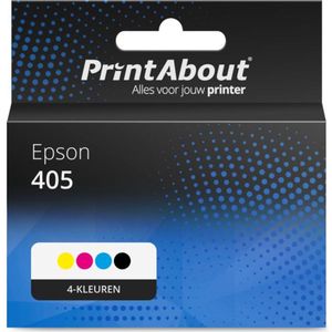 PrintAbout - Huismerk Inktcartridge 405 - 4-kleuren Multipack - Geschikt voor Epson