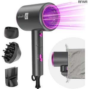 RFWR® Krachtige Föhn 2400W met Stylingmondstukken en Diffuser - Lichtgewicht en Opvouwbaar