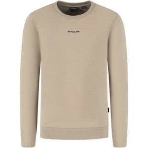 Ballin Amsterdam - Jongens Regular fit Sweaters Crewneck LS - Taupe - Maat 12
