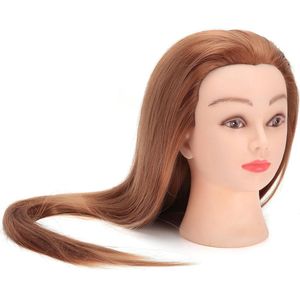 Trainingsoefenpop met synthetisch haar 66 cm voor kapperstraining - professioneel lang haar - cosmetologie opleidingen