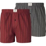 THURE - Boxershorts - Rood Grijs - Set van 2