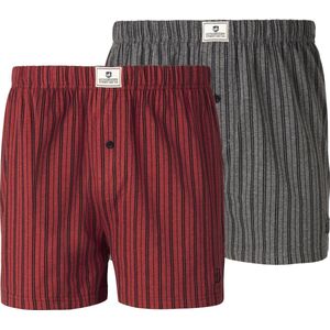 THURE - Boxershorts - Rood Grijs - Set van 2
