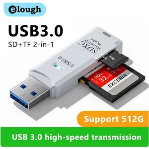 2 In 1 Kaartlezer - USB 3.0 - Micro SD TF Kaart - Wit