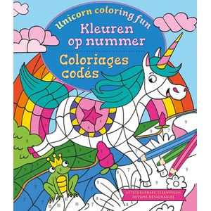 Unicorn coloring fun - kleuren op nummer / Unicorn coloring fun - coloriages codés
