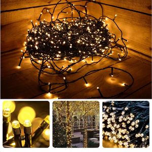 Cheqo® Kerstverlichting - Kerstboomverlichting - Kerstlampjes - Sfeerverlichting - LED Verlichting - Voor Binnen en Buiten - Tuinverlichting - Feestverlichting - Lichtsnoer - 40 LED's - 3M - Warm Wit - Timer - 8 Lichtfuncties - Geheugen