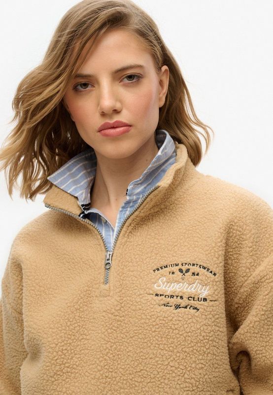 Superdry - Country Club Fleece - Sweatshirt - Met Halve Rits