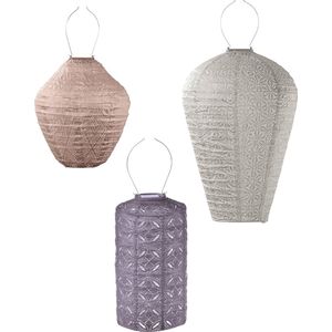 Lumiz Tuinverlichting op zonne energie - Solar tuinverlichting - Tuinverlichting - Lumiz solar lampion - Boedapest Set - 3 stuks