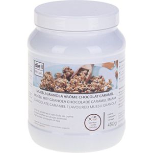 Dieti Muesli & Pudding Chocolade en Caramel - 450 gram - Maaltijdvervanger