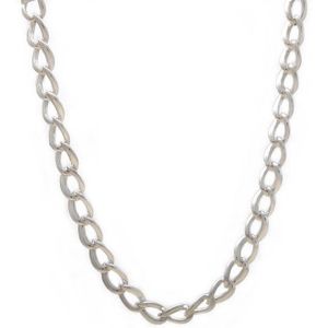 Cilvery - zilveren collier - hol- glad - 50 cm en 46 cm