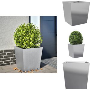 vidaXL Plantenbak - Plantenbakken - Bloempot - Planten Bak - Plantenbak 50x50x50 cm gegalvaniseerd staal