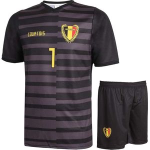 België - Keeperstenue Courtois - Voetbaltenue - Shirt en Broekje - Kinderen en Volwassenen
