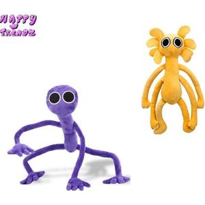 Happy Trendz® Duo 2 stuks - Set Bekend van Rainbow Friends Pluche - 2 Stuks Purple & Yellow Spider 30cm - Knuffel - Cartoon Game Karakter Pop -Premium Quality -