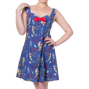 Dancing Days - MADE OF WONDER Korte jurk - S - Blauw/Wit