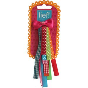 Strikje met lintjes elastiekje Roze - Lief Lifestyle