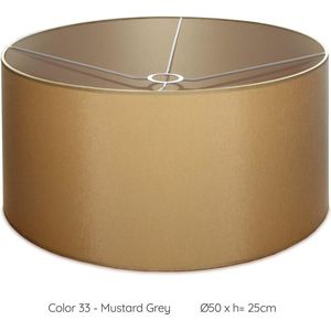 Lampenkap cilindervormig - Ø50 x h= 25cm - Mustard Grey