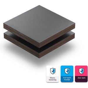 HPL plaat 6 mm dik - 180 x 100 cm - Structuur Antraciet