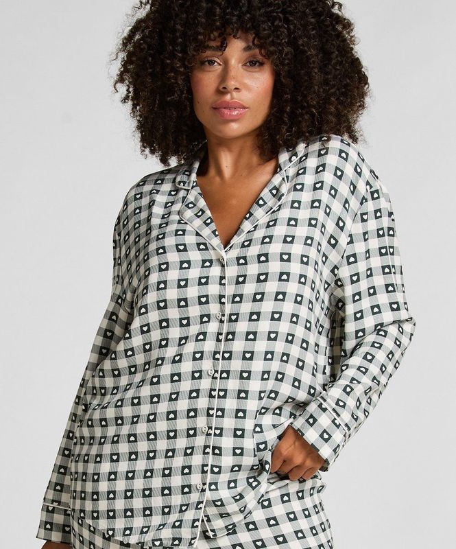 Hunkemöller Pyjamaset van keperstof Groen XS