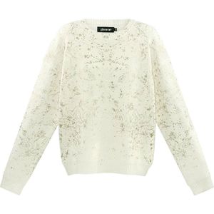 Trui sparkle statement - nieuwe collectie - herfst/winter - dames - wit - maat L/XL