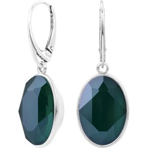 ARLIZI 1661 Oorbellen Swarovski Kristal Hanger - 925 Sterling Zilver - Groen