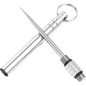 Actie4you® - Multifunctionele Tandenstoker - Herbruikbare Tandenstoker – RVS – Sleutelhanger Tandenstoker - Zilver - 1 Stuk