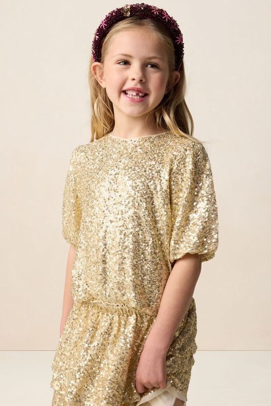 Sissy-Boy - Goud t-shirt met pailletten