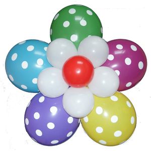 Ballonnen bloem zelf maken, Polka Dots