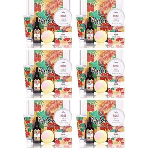 6x Leuke Kerstpakket voor Vrouwen Roses of Love - Bundel Voordeelset - Verwenpakket Lichaam - Cadeauset - Geschenkset Dames Feestpakket
