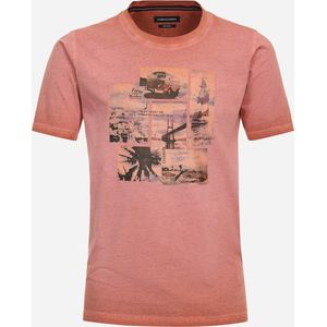 CASA MODA comfort fit heren T-shirt - oranje - Maat: M