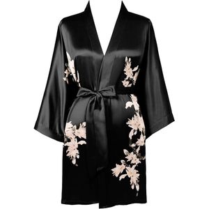 - Ochtendjas met bloemenprint voor dames | Zomerse kimono robe | Satijnen strandjurk met badjas functie