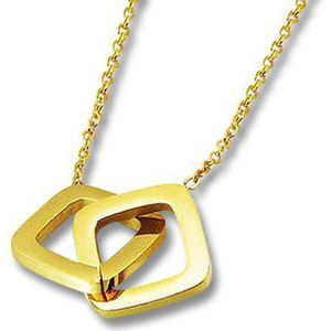 Amanto Ketting Eise Gold - 316L Staal - Geometrisch - 13x13mm - 50cm