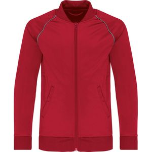 PROACT® Kindertrainingsjas met rits en biesje PA385 - Sporty Red - 10/12 years (10/12 ans)