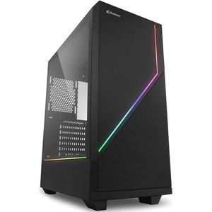 Elegante ATX midi tower met RGB verlichting en gehard glazen zijpaneel